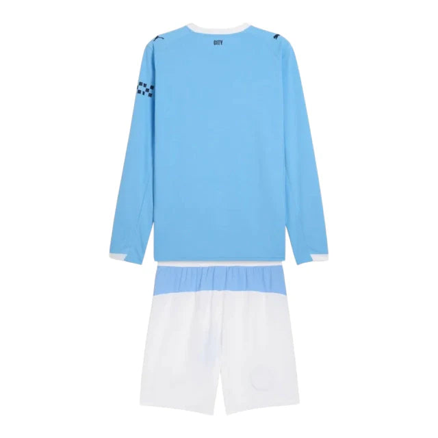 Conjunto Infantil Manchester City Manga Larga 25-26 - Primera Equipación