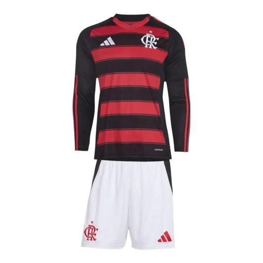 Conjunto Infantil Flamengo Manga Larga 25-26 - Primera Equipación