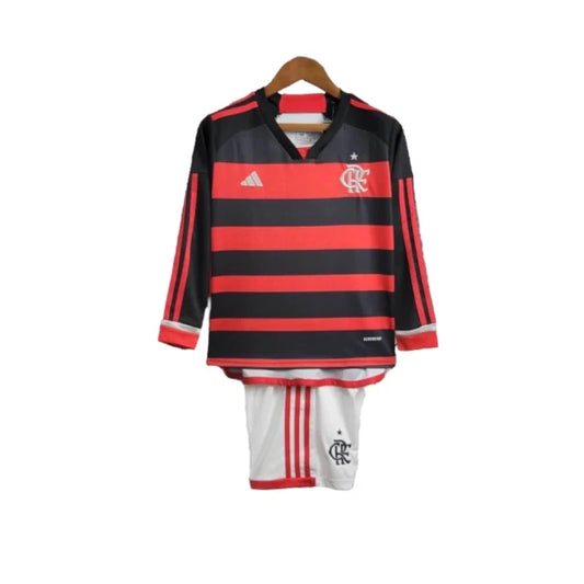 Conjunto Infantil Flamengo Manga Larga 24-25 - Primera Equipación